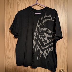 Metal Mulisha Jersey black helmet graphic print logo shirt lightweight cotton XL